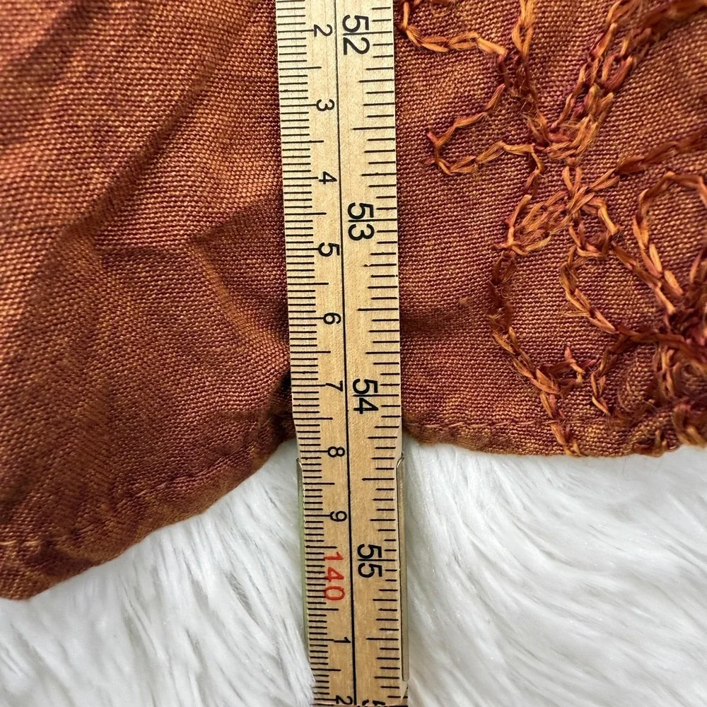 Naissha Womens Boho Maxi‎ Dress One Size Embroidered Lace Up Witchy Forest Fairy - Picture 9 of 13